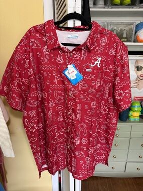 Columbia Men’s Alabama Crimson Short-Sleeve Logo Shirt XXL new